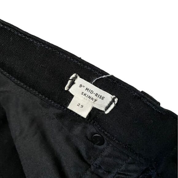 MADEWELL 9" Mid Rise Skinny Jeans Black Size 29 - Picture 9 of 9